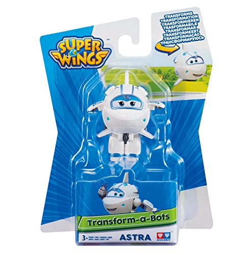 Super Wings Super Wings-EU720024 Auldeytoys EU720024 Astra a-BOT Spielzeugfigur Transformer Mini, White, Color