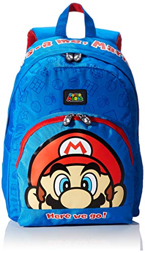 SUPERMARIO Mochila Americano Azul Super Mario Azul