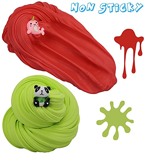 SWZY Fluffy Slime Kit,Fluffy Slime,Juego de Slime de Mantequilla,Slime Esponjoso,Slime de Dinosaurio marrón,Slime de Conejo Naranja...12 Colores