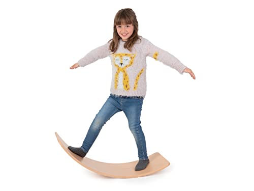 Tabla Curva Montessori niños. Tabla de Equilibrio de Madera Montessori Niños Balance Board Bebe wobbel Balancin Waldorf Juguetes y Juegos Psicomotricidad Infantil