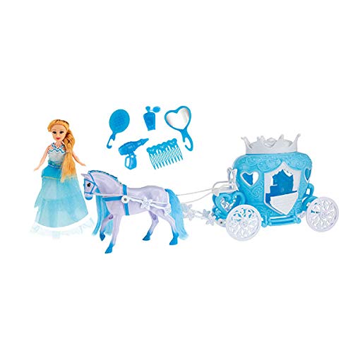 Toi-Toys 12879A Ice Princess - Juego de Helado de Princesa de Caballo con cantería y muñeca, Color Azul Licencia Juego de Juguetes, Multicolor