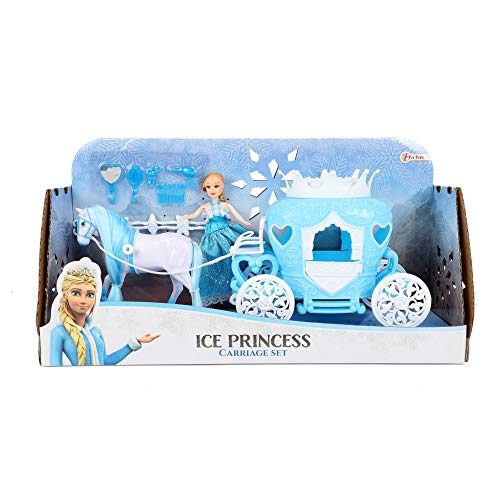 Toi-Toys 12879A Ice Princess - Juego de Helado de Princesa de Caballo con cantería y muñeca, Color Azul Licencia Juego de Juguetes, Multicolor