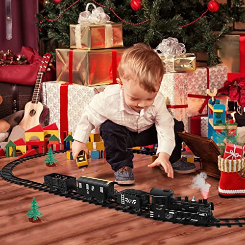 Tomaibaby 1 Juego de Tren de Vapor Modelo de Juguete Tren Eléctrico para Niños Juguete de Motor de Vapor Locomotora Juguete de Carga Tren Eléctrico Modelo de Juguete