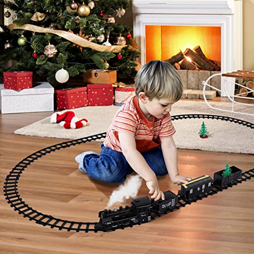 Tomaibaby 1 Juego de Tren de Vapor Modelo de Juguete Tren Eléctrico para Niños Juguete de Motor de Vapor Locomotora Juguete de Carga Tren Eléctrico Modelo de Juguete