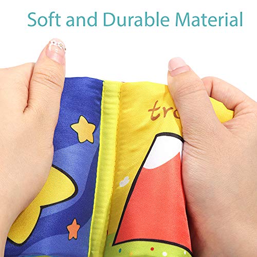 TOP BRIGHT Libros para Bebés de 6 Meses en Adelante - 6 Libros de Tela para Bebés con Diseño de Sonido de Papel - Juguetes Blandos Impermeables con Costura Cuidada y Oculta - Duraderos y Seguros