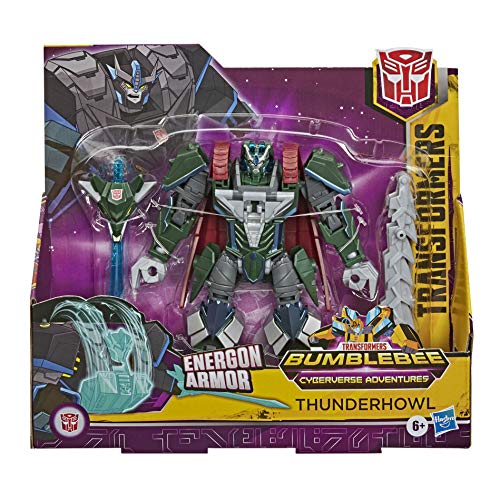 Transformers Bumblebee Cyberverse Adventures Ultra Thunderhowl Figura de acción, Armadura Energon, Edad de 6 años en adelante, 17 cm