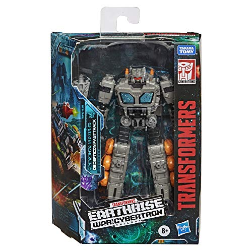 Transformers Toys Generations War for Cybertron: Earthrise Deluxe WFC-E35 Decepticon Fasttrack Modulator Figura – Niños de 8 años en adelante, 5.5 Pulgadas