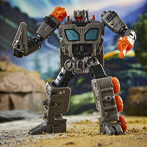 Transformers Toys Generations War for Cybertron: Earthrise Deluxe WFC-E35 Decepticon Fasttrack Modulator Figura – Niños de 8 años en adelante, 5.5 Pulgadas