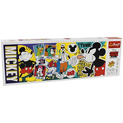 Trefl TR29511 - Puzzle panorámico (500 Piezas), diseño de Mickey Mouse