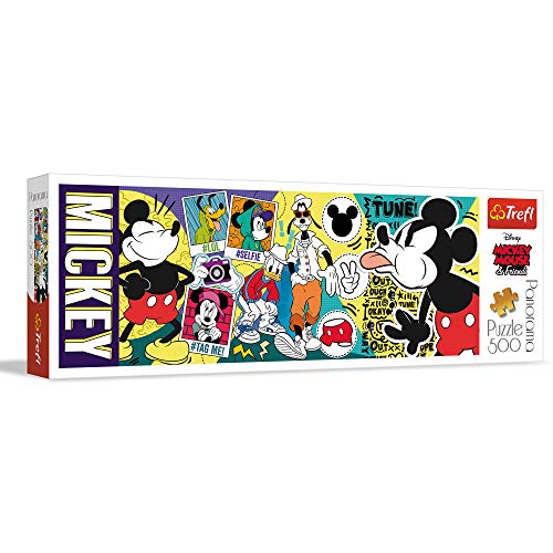 Trefl TR29511 - Puzzle panorámico (500 Piezas), diseño de Mickey Mouse