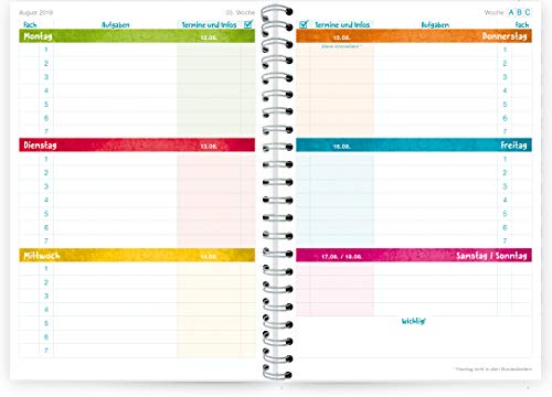 Trötsch Ice Cream 2020/2021 - Agenda escolar (calendario escolar, temporizador, calendario, cuaderno de deberes)