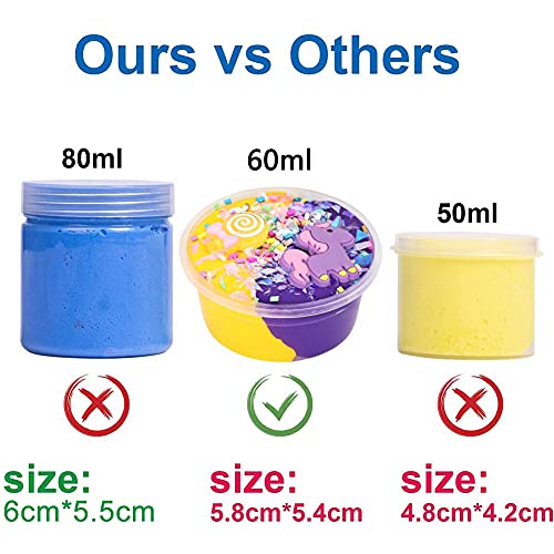 Unicorn-Fluffy Slime,Paquete de 4 Juegos de Limo de Mantequilla,Limo de Nube de Suave,Fluffy Slime Kit de Colorful Slime,Charm Butter Slime Supplies Stress Relief DIY Toy for Girls and Boys