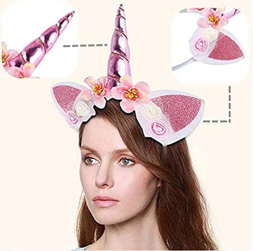 Unidades de Diademas de Unicornio,Diadema de Unicornio de Plástico,Unicorn Headbands,Diademas de Plástico para Niñas,Diadema de Unicornio,Diademas de Plástico,para Cumpleaños,Halloween,Navidad (B)