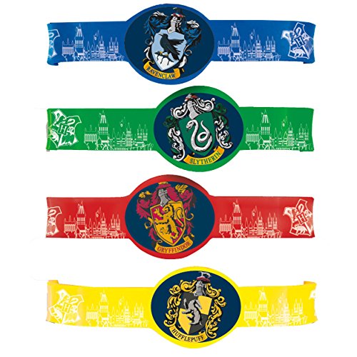 Unique Party 59068 Regalitos para Fiesta Pulseras Elásticas de Harry Potter Paquete de 4