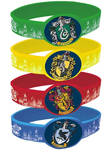 Unique Party 59068 Regalitos para Fiesta Pulseras Elásticas de Harry Potter Paquete de 4