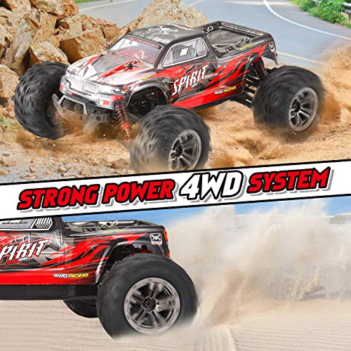 VATOS RC Coche Vehículo Todoterreno de Alta Velocidad 1:16 Escala 36 km/h 4WD 2.4 GHz Coche de Carreras Eléctrico Control Remoto Buggy Vehículo Camión Buggy de Juguete para Adultos y Niños -9135