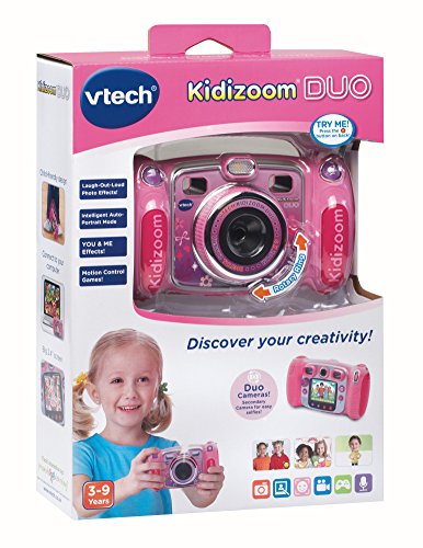 VTech - Kidizoom Duo cámara Digital para niños, Color Rosa, versión Inglesa (170853) - [Importado de Inglatera]