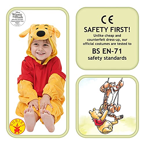 Winnie The Pooh - Disfraz de oso Winnie para niño, talla 1-2 años (Rubie's 886960-T)