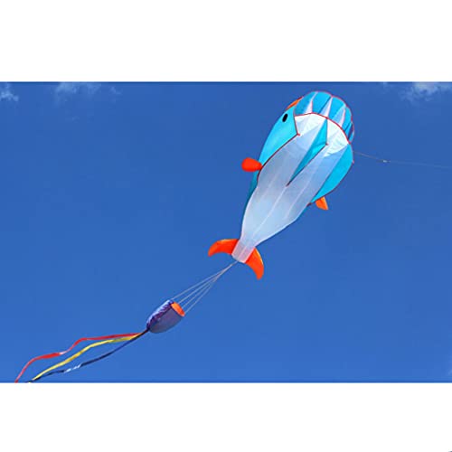 WYDA Cometa Dolphin Kites para niños y Adultos Fácil de Volar Cometa para Principiantes para el Juego al Aire Libre Excedición de Playa sin Marco Suave para parafoil Kite Viaje