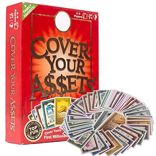 XFDZSW MALL Cover Your Assets Divertido Juego de Cartas, Juego de Mesa Juego de recolección de Sets de Fiesta Familiar para 4-6 Jugadores Rompecabezas Familia y Amigos de Fiesta Juegos de rol(2pack)