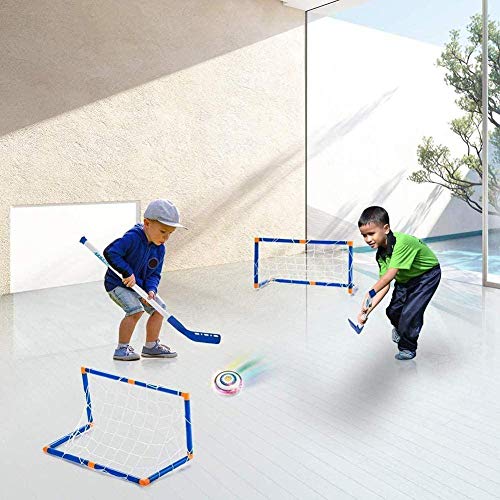 YAYY LED Electric Hockey Soccer Ball Niños Juguetes LED Suspensión Hockey Air Soccer Set Interior Deportes al Aire Libre Juego de Pelota Mejor Regalo para niños niñas(Upgrade)