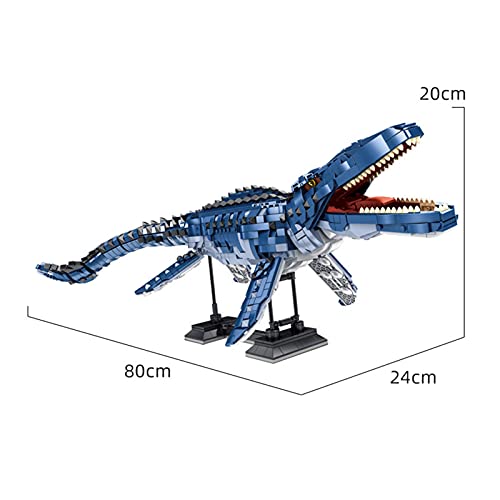 YBLOC Juego De Bloques De Construcción De Dinosaurios, Juego De Construcción De Mosasaurio De 1859 Piezas, Juego De Construcción De Dinosaurios Compatible con Lego