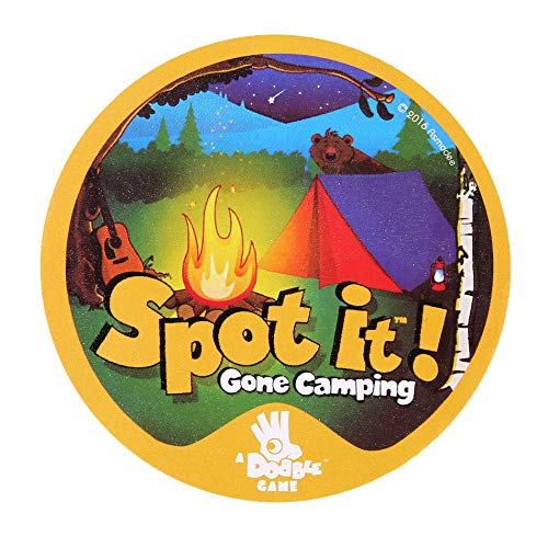 Ygerbkct Spot It Gone Camping Game Spot Sport y Letra para niños Diversión Familiar Tarjeta de versión en inglés Double Find It