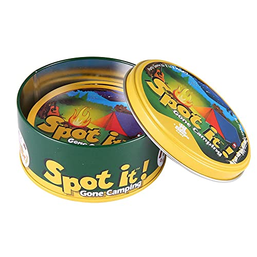 Ygerbkct Spot It Gone Camping Game Spot Sport y Letra para niños Diversión Familiar Tarjeta de versión en inglés Double Find It