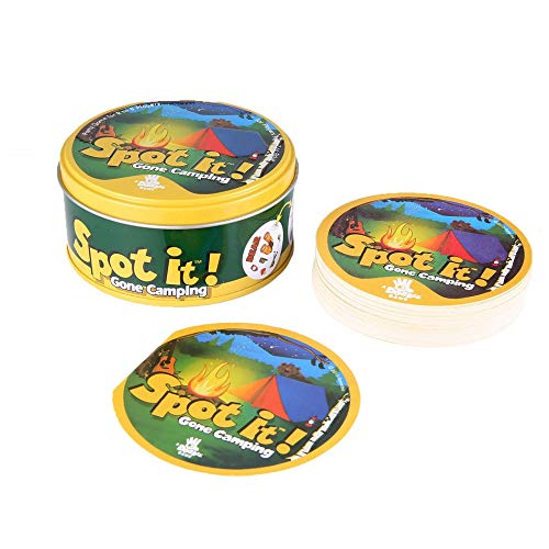 Ygerbkct Spot It Gone Camping Game Spot Sport y Letra para niños Diversión Familiar Tarjeta de versión en inglés Double Find It