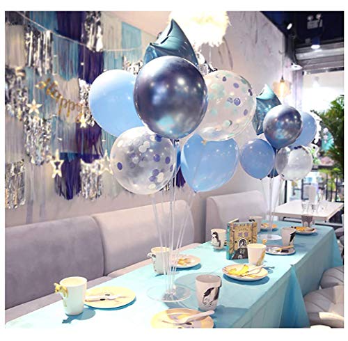 YIKEF 4 Juego de 28 "Altura Kit de Soporte de Globos para Mesa para Decoraciones de Fiestas de cumpleaños y Bodas, Globos de Feliz cumpleaños Decoraciones para Fiestas y Navidad