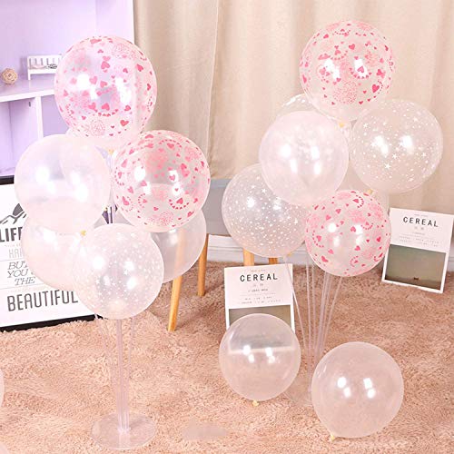 YIKEF 4 Juego de 28 "Altura Kit de Soporte de Globos para Mesa para Decoraciones de Fiestas de cumpleaños y Bodas, Globos de Feliz cumpleaños Decoraciones para Fiestas y Navidad