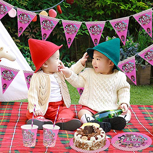 Yisscen - Juego de 52pcs para Fiestas de muñecas Sorpresa LOL, Juego de Suministros para Fiestas de cumpleaños, se Aplica a Fiestas de cumpleaños de niños, Decoraciones de Mesa, Fiestas de Barbacoa