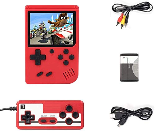 YUDOXN Consola de Juegos Portátil, 400 Juegos FC Clásicos, 3 in Pantalla LCD, 800 mAh Batería Recargable, Consola Mini Retro Soporte para Conectar TV y Dos Jugadores, Regalos de Niños y Adultos