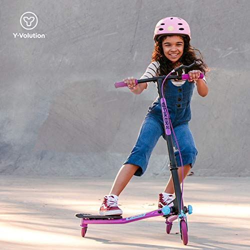 Yvolution Y Fliker Air A3 Patinete de derrape para niños | Patinete Giratorio para niños y niñas de 7 años en adelante (púrpura)