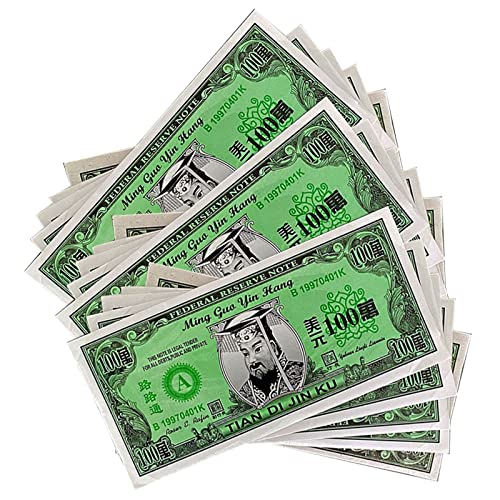 YYCP Ancestor Money 360 PCS, 1,000,000 USD Papel Moneda Joss, Ancestor Money to Burn, Hell Bank Notes para Funerales, Fortalece la Conexión con Tus Antepasados, Trae Buena Suerte y Riqueza