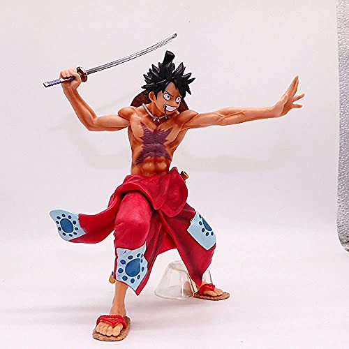 ZAKRLYB Una pieza Monkey D. Luffy Ropa japonesa puede cambiar las manos y las espadas Figura Figura Anime Dibujos animados juego Carácter Muñecas Modelo Estatua Toy Decoración de la decoración Fans Co