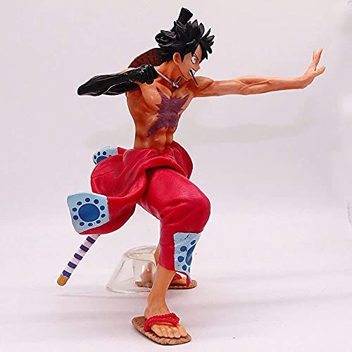 ZAKRLYB Una pieza Monkey D. Luffy Ropa japonesa puede cambiar las manos y las espadas Figura Figura Anime Dibujos animados juego Carácter Muñecas Modelo Estatua Toy Decoración de la decoración Fans Co