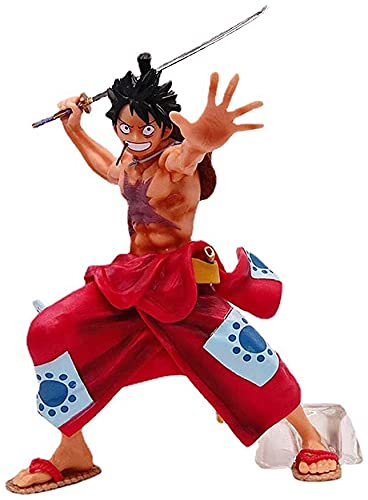 ZAKRLYB Una pieza Monkey D. Luffy Ropa japonesa puede cambiar las manos y las espadas Figura Figura Anime Dibujos animados juego Carácter Muñecas Modelo Estatua Toy Decoración de la decoración Fans Co