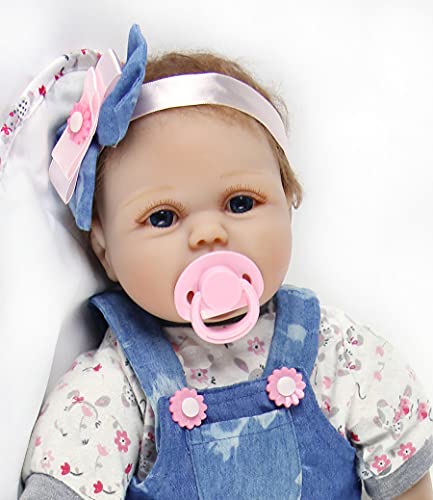 ZIYIUI 22 Pulgadas 55cm Muñecos Bebé Reborn Niña Silicona Suave Vinilo Vida Real Realista Hecho a Mano Juguetes para Bebés Recién Nacidos Mejor Regalos de Cumpleanos Reborn Baby Toddler