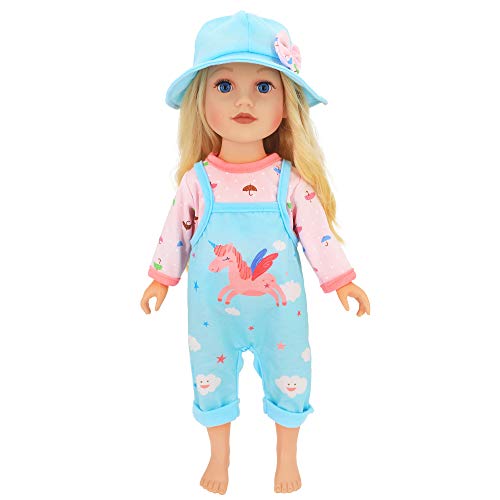 ZWOOS Ropa de Muñecas para New Born Baby Doll, Atuendo Unicornio con Sombrero para Muñecas 35-43 cm