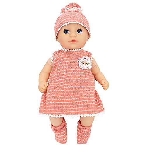 ZWOOS Ropa de Muñecas para New Born Baby Doll, Lindo Atuendo con Sombrero y Calcetines para Muñecas 35-43 cm