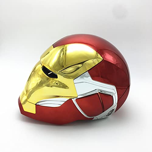 1: 1 MK5 Iron Man ABS Máscaras Luminosos, Casco Apertura y Cierre Eléctricos Máscara Usable Real Disfraces de Halloween Fiesta, Scoleccionables