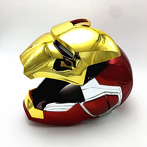 1: 1 MK5 Iron Man ABS Máscaras Luminosos, Casco Apertura y Cierre Eléctricos Máscara Usable Real Disfraces de Halloween Fiesta, Scoleccionables