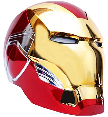 1: 1 MK5 Iron Man ABS Máscaras Luminosos, Casco Apertura y Cierre Eléctricos Máscara Usable Real Disfraces de Halloween Fiesta, Scoleccionables