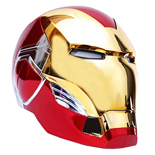 1: 1 MK5 Iron Man ABS Máscaras Luminosos, Casco Apertura y Cierre eléctricos Máscara usable Real Disfraces de Halloween Fiesta, Scoleccionables