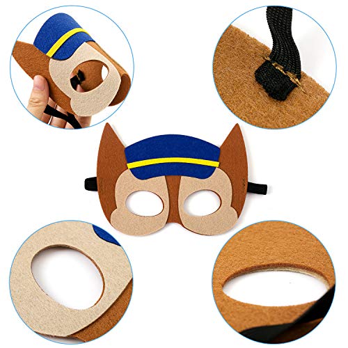 10 pcs Máscaras Animales para Niños Sentían,Juguetes Para Perros Pata de Patrulla,Máscaras Partido Perrito,Máscaras Animales Perro los niños Cosplay,Máscaras Cumpleaños Halloween Animales Carnaval.