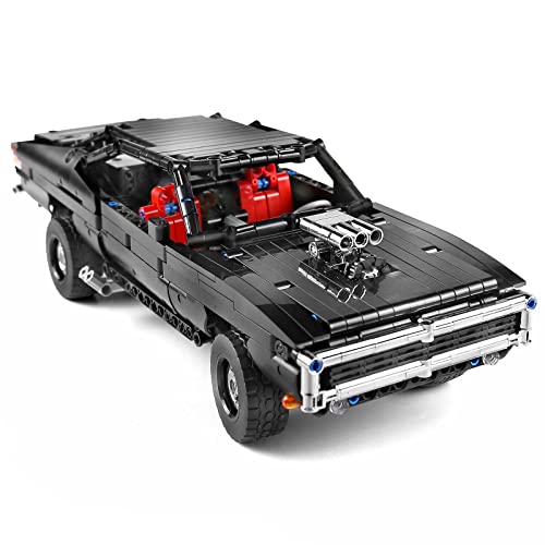 13081 Technik for Fast & Furious Dom's Dodge Charger Racing Car Modelo para niños y adultos, compatible con Lego Iconic Construction Set para coleccionistas