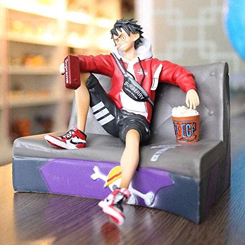 15 Cm Lovely Street Fashion Ropa de Moda Luffy Anime Doll PVC Anime Cartoon Juego Personaje Modelo Estatua Muñeca Juguete Anime Regalos Figuras de Anime