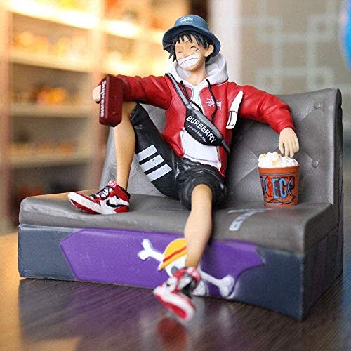 15 Cm Lovely Street Fashion Ropa de Moda Luffy Anime Doll PVC Anime Cartoon Juego Personaje Modelo Estatua Muñeca Juguete Anime Regalos Figuras de Anime