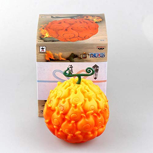 2 Piezas De Una Pieza De Fruta del Diablo Ace Flame-Flame Fruit & Luffy Gum-Gum Fruit Figura De Acción PVC Figuras De Juguete Regalo 17Cm